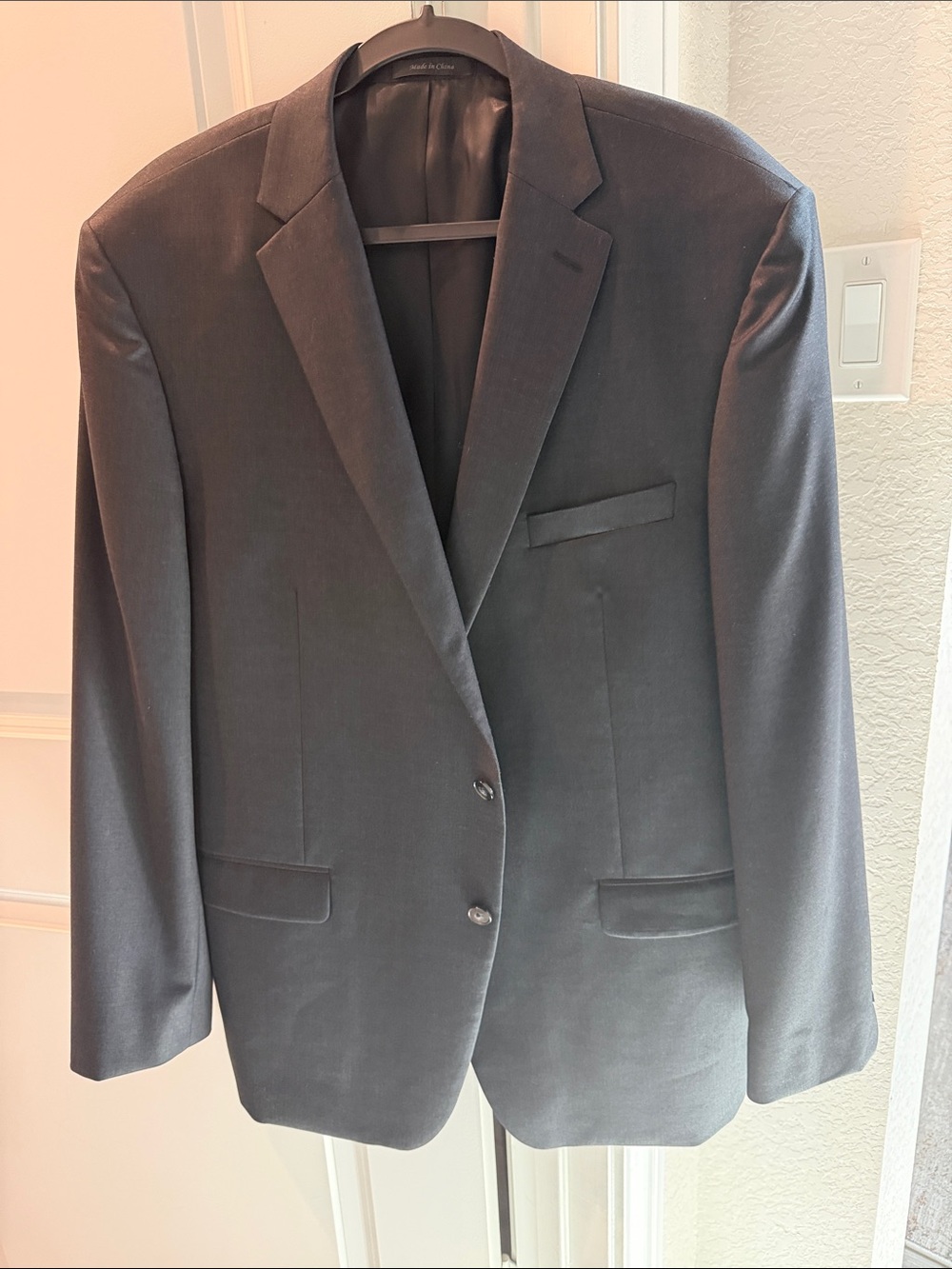 Calvin Klein Men's Charcoal Two-Button Blazer